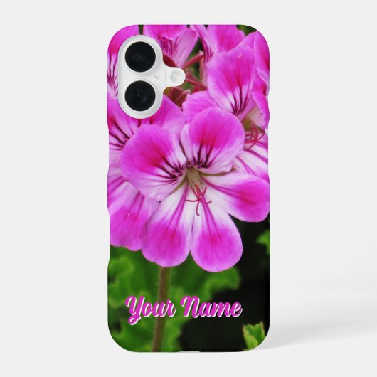 Coque iPhone 16 Fleur rose - (Verso)