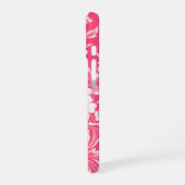 Coque iPhone 16 Fleur rose pastèque (Côté gauche)