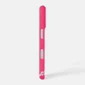 Coque iPhone 16 Fleur rose pastèque (Côté droit)