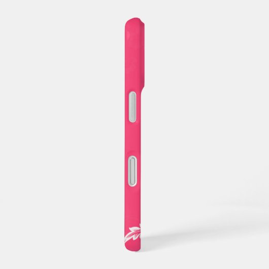 Coque iPhone 16 Fleur rose pastèque (Côté droit)