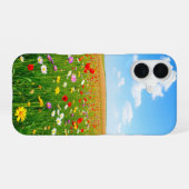 Coque iPhone 16 Fleur sauvage Meadow (Verso Horizontal)