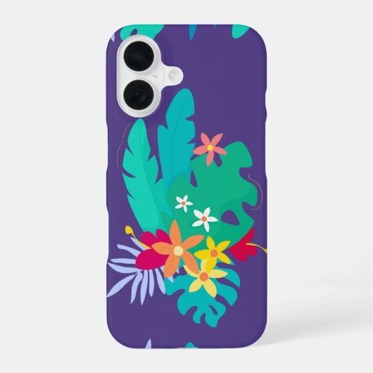Coque iPhone 16 Fleur Tropicale (Verso)