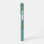 Coque iPhone 16 fleuri sur le bleu personnalisé (Côté gauche)