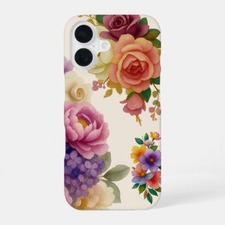 Coque iPhone 16 Fleurs Aquarelle