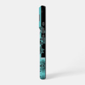Coque iPhone 16 Fleurs Art Déco de style rétro (Côté gauche)