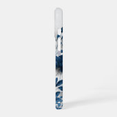 Coque iPhone 16 Fleurs Bleu Foncé (Côté gauche)