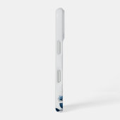 Coque iPhone 16 Fleurs Bleu Foncé (Côté droit)