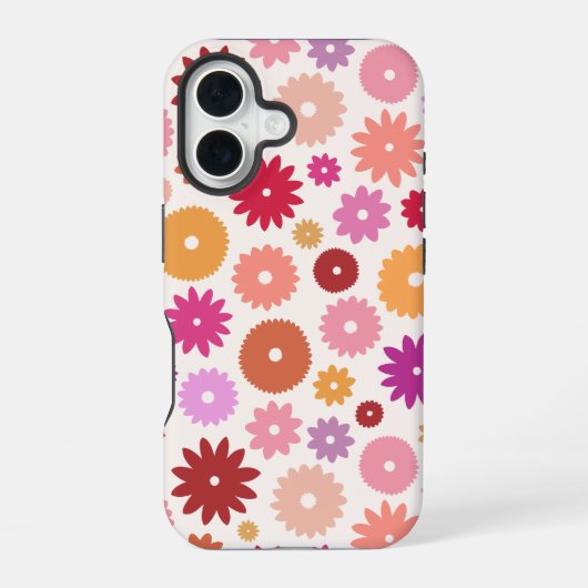 Coque iPhone 16 Fleurs Colorées Grand Motif (Verso)