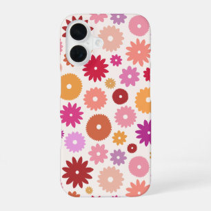 Coque iPhone 16 Fleurs Colorées Grand Motif