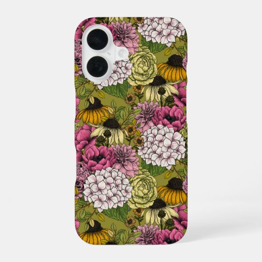 Coque iPhone 16 Fleurs de jardin 2 (Verso)