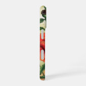 Coque iPhone 16 Fleurs de pavot rouges et blanches (Côté droit)