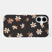 Coque iPhone 16 Fleurs de pêche (Verso Horizontal)