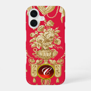 COQUE iPhone 16 FLEURS FRANÇAISES VINTAGE, VASES DE FLEURS, ROSES