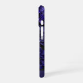 Coque iPhone 16 Fleurs Hantées Bleues (Côté gauche)