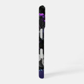 Coque iPhone 16 Fleurs Hantées Bleues (Côté droit)