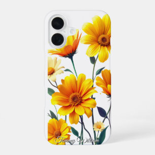 Coque iPhone 16 Fleurs hippies Super vintages Rétro