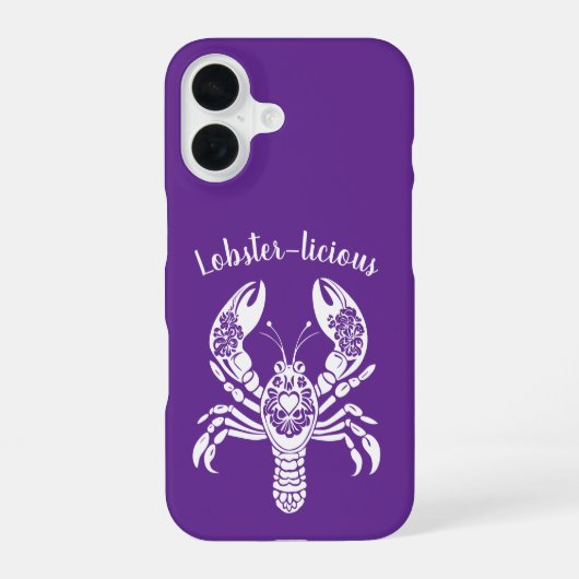Coque iPhone 16 Fleurs homard-Tropical- (Verso)