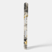 coque Iphone 16 fleurs jaunes vintage (Verso / Droite)