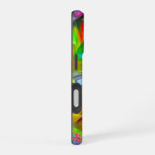 Coque iPhone 16 Fleurs psychédéliques Abstraites (Côté droit)