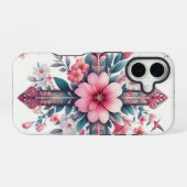 Coque iPhone 16 Fleurs roses (Verso Horizontal)