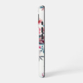 Coque iPhone 16 Fleurs roses (Côté gauche)