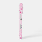 Coque iPhone 16 Fleurs roses violettes papillon (Côté droit)