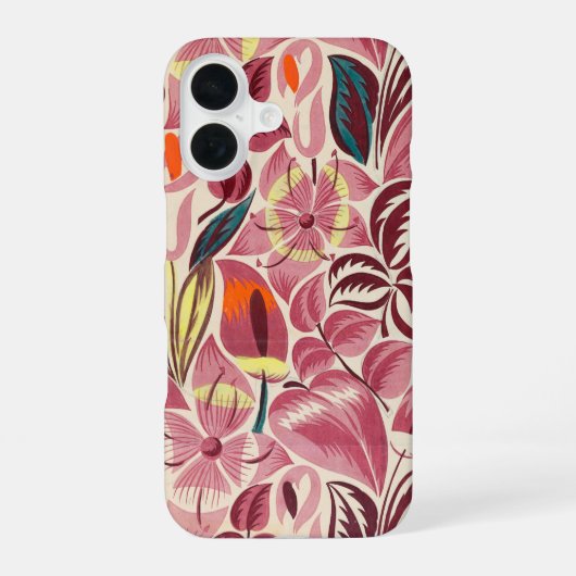 Coque iPhone 16 Fleurs tropicales | (Verso)