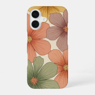 Coque iPhone 16 Fleurs tropicales vintage