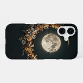 Coque iPhone 16 Floral Crescent Moon Celestial Case (Verso Horizontal)