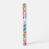 Coque iPhone 16 Floral moderne en bleu (Côté gauche)