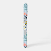 Coque iPhone 16 Floral moderne en bleu (Côté droit)