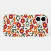 Coque iPhone 16 Flore Abstraite Blanche (Verso Horizontal)