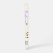 Coque iPhone 16 Flore violette chic (Côté gauche)