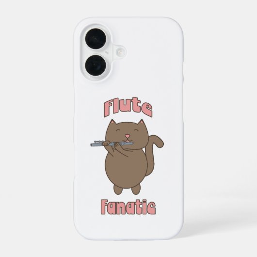 Coque iPhone 16 Fluide Fanatique Chat rose (Verso)