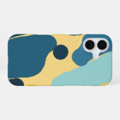 Coque iPhone 16 Fluide Géométrique Abstrait — Cadeau pour les Amat (Verso Horizontal)