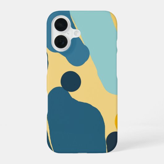 Coque iPhone 16 Fluide Géométrique Abstrait — Cadeau pour les Amat (Verso)