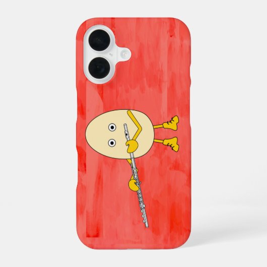 Coque iPhone 16 Flûte Jouer Egghead (Verso)