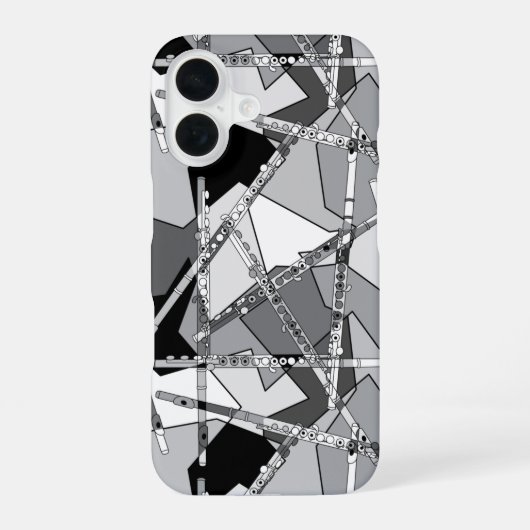 Coque iPhone 16 Flûtes Abstraites (Verso)