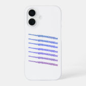 Coque iPhone 16 Flûtes Bleu Rose Violet (Verso)