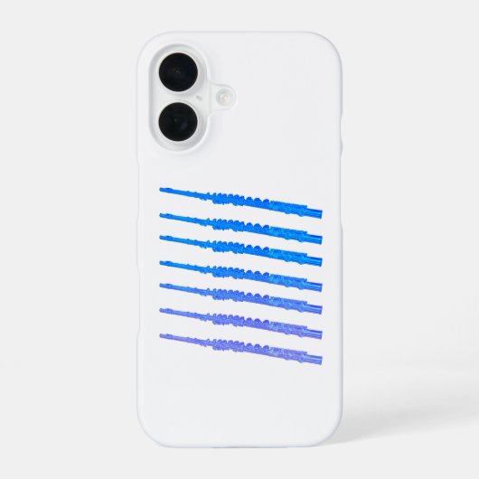 Coque iPhone 16 Flûtes Blue Ombre (Verso)
