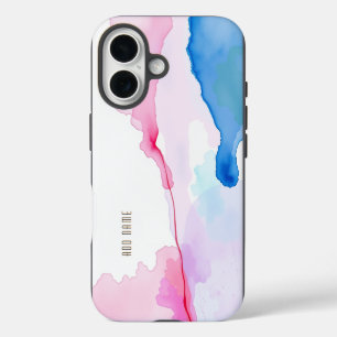 Coque iPhone 16 Flux aquarelle abstrait