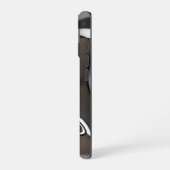 Coque iPhone 16 Flux Chrome Liquide Abstrait Métallique (Côté gauche)