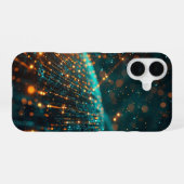 Coque iPhone 16 Flux de données quantiques (Verso Horizontal)