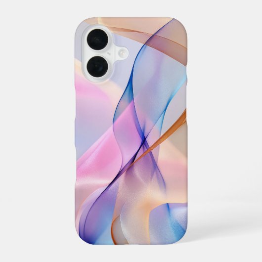 Coque iPhone 16 Flux de tissu Pastel Abstrait (Verso)