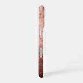 Coque iPhone 16 Fond texturé or rose (Côté droit)