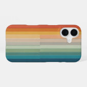 Coque iPhone 16 Fondu en bloc à rayures rétro (Verso Horizontal)