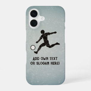 Coque iPhone 16 Football - Joueur de football marque - votre propr