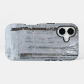Coque iPhone 16 Forêt d'arbres enneigés (Verso Horizontal)