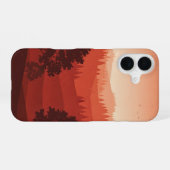 Coque iPhone 16 Forêt Rétro d'Automne (Verso Horizontal)
