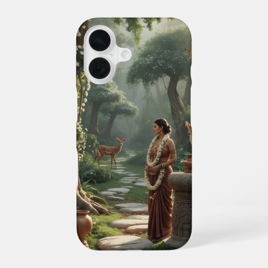 Coque iPhone 16 Forêt sereine (Verso)